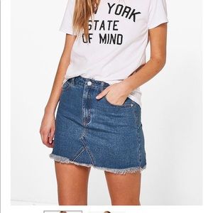 Denim mini skirt